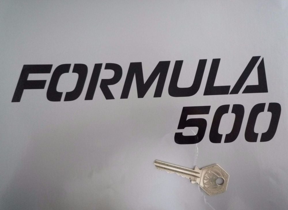 Laverda Formula 500 Black Cut Vinyl Text Sticker. 8.5