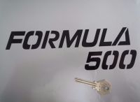 Laverda Formula 500 Black Cut Vinyl Text Sticker. 8.5".