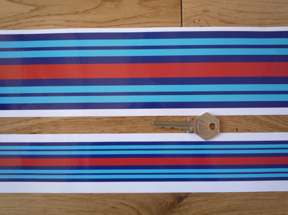 Martini Racing Plain Body Stripe Style Sticker - 55.5" long by 0.5", 0.75", 1.5", 3", 4", or 6" wide