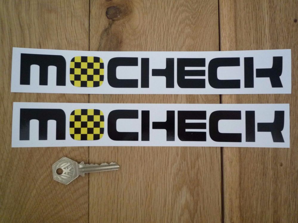 Mocheck Yellow & Black Check Style Dealers Stickers. 10