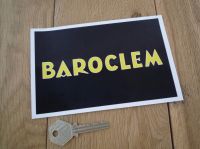 Baroclem Black & Yellow Oblong Sticker. 6".