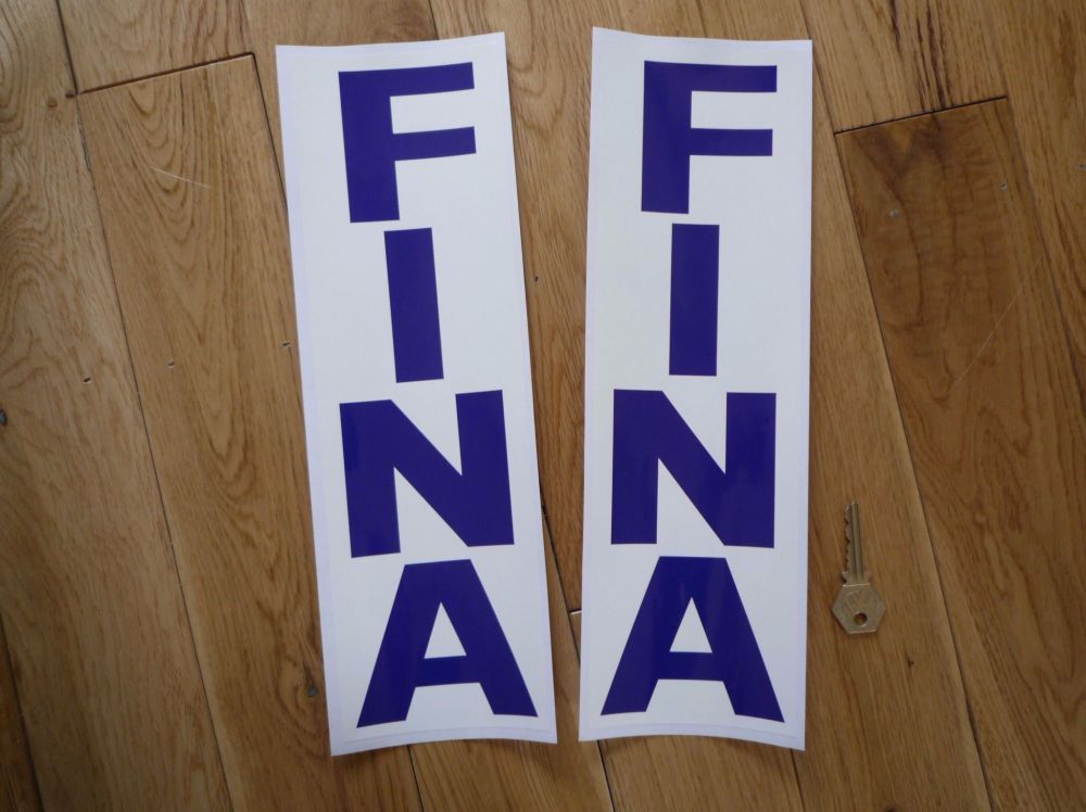 Fina Blue & White Vertical Oblong Text Stickers. 13