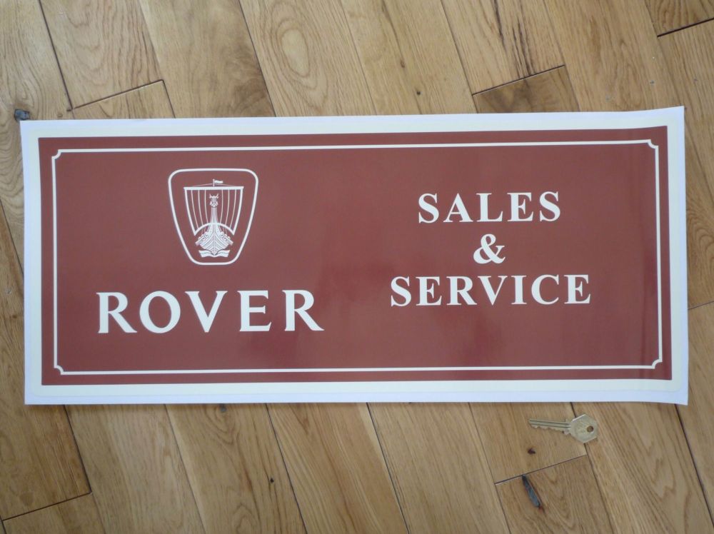 Rover Sales & Service Sticker. 23.5".