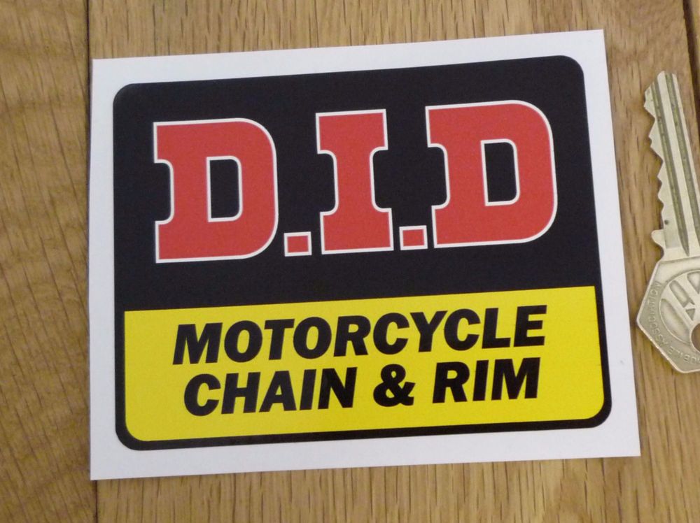 D.I.D Motorcycle Chain & Rim Sticker. 4".