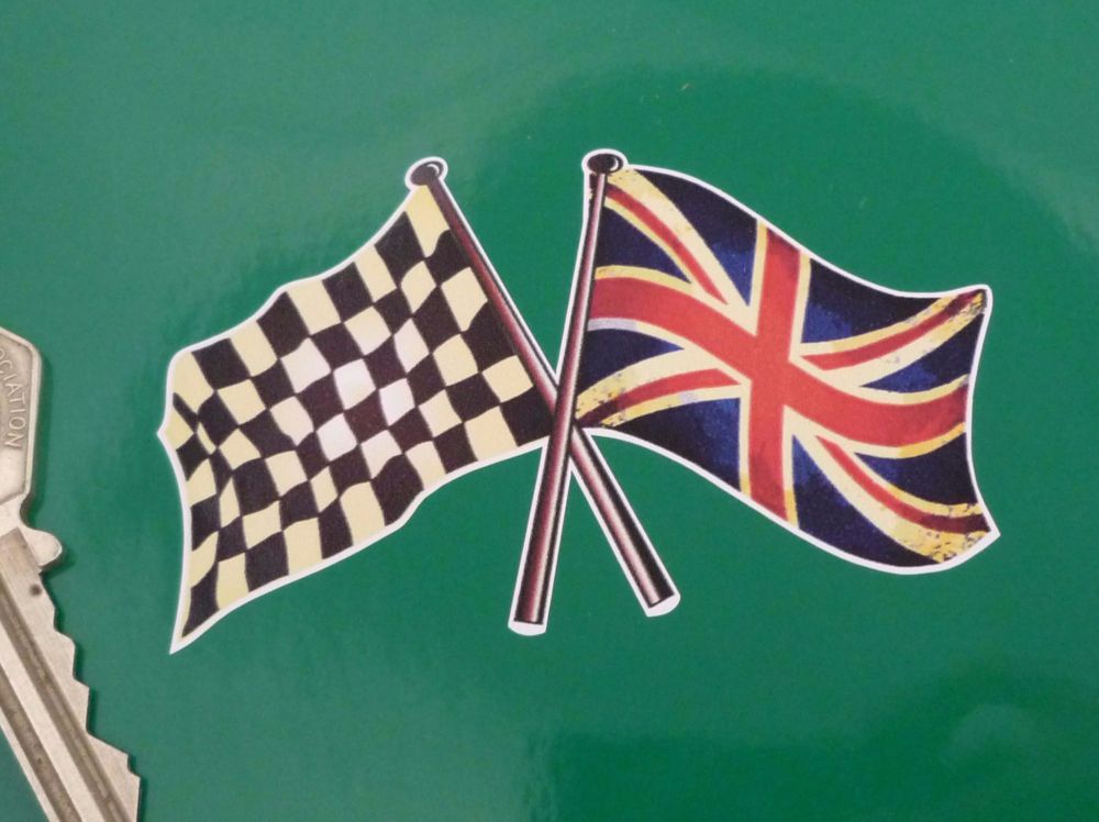 Federal 2 x Union Jack UK British Flag Vinyl Stickers Number Plate Brexit SKU5263 
