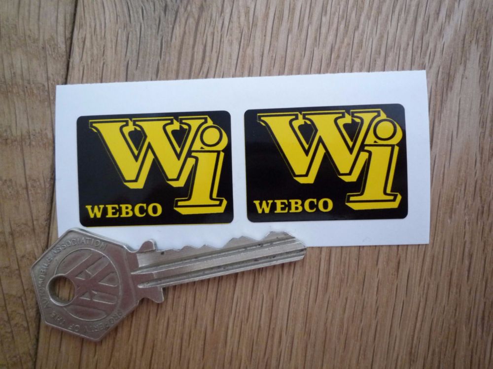 Webco Wi Black & Yellow Stickers. 1.5