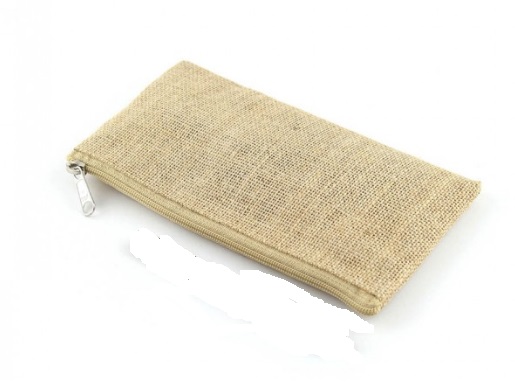 4 x Jute Cosmetic Make Up Bag - Plain - Great for Painting