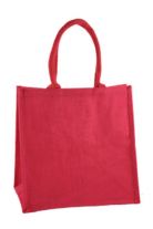 Bright Pink Medium Sized Jute Hessian  Shopping Bag