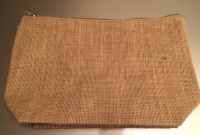 Large Jute Cosmetic Plain Make Up Bag - Blank Great for Painting