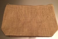 5 x Large Jute Cosmetic Plain Make Up Bag - Blank Great for Painting