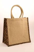 Animal Print Medium Jute Shopping Bags - Seconds - Flawed - only 90p each