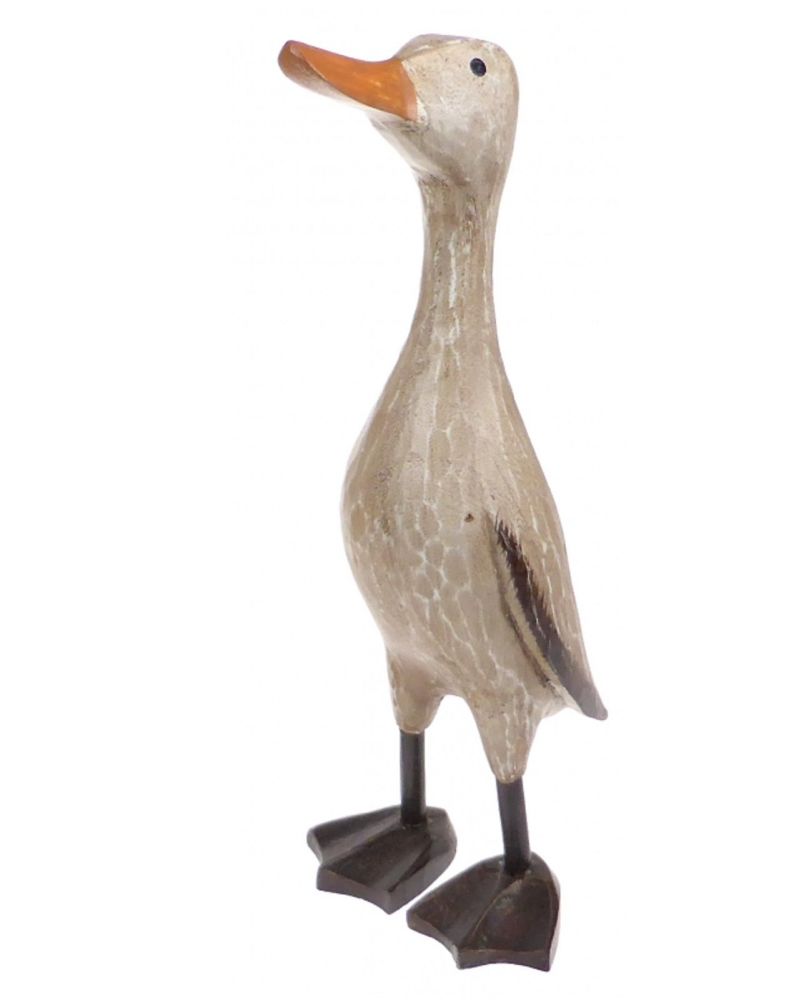 Duck Ornament Wooden Standing Figure Decoration  Country Bird Gift