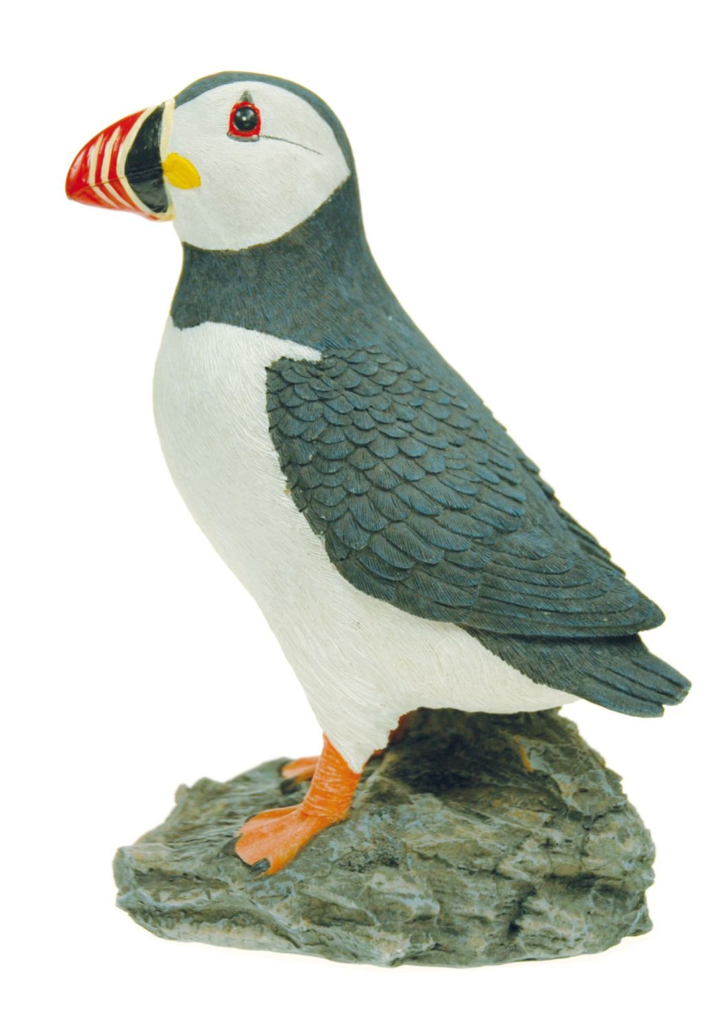 Puffin on a Rock Seabird Ornament Seaside Beach Decor Figurine