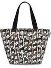 Cats Design - Medium Oilcloth Handbag - Fully Lined - Zipped Top