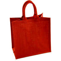 Medium Red Jute Shopping Bag 30 x 30 cm 