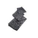 Black Animal Print Scarf - Lightweight Cotton