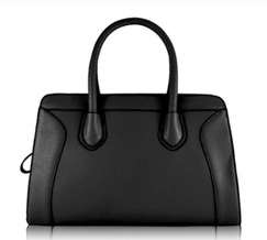 Medium Black Hand Bag - Inside Pockets - Fashion Bag