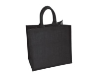 Medium Black Jute Shopping Bag 30 x 30 cm 