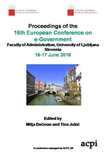 ECEG 2016 - Proceedings of the 16th European Conference on e-Government