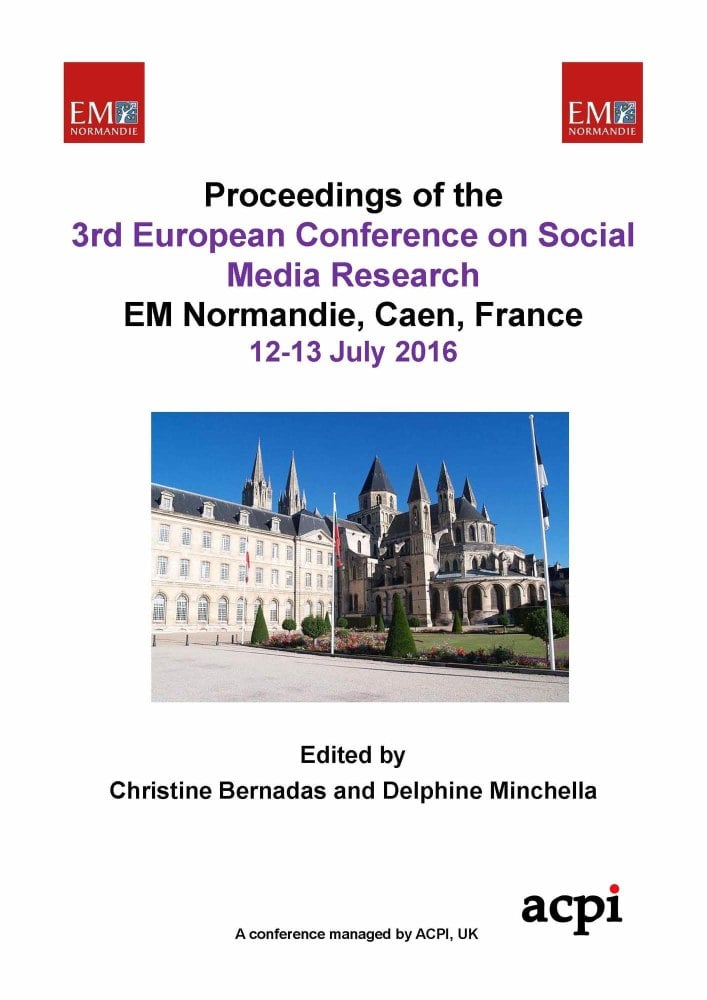 ECSM 2016 - Proceedings of The 3rd European Conference on Social Media - 