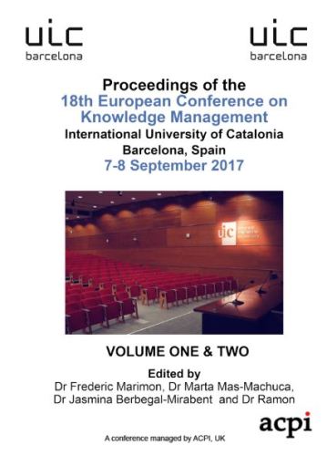 ECKM 2017 - Proceedings of the 18th European Conference on Knowledge Management PRINT VERSION