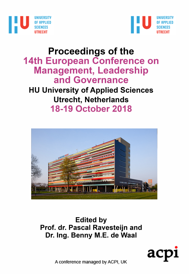ECMLG 2018 - Proceedings of the 14th European Conference on Management, Leadership and Governance PRINT VERSION