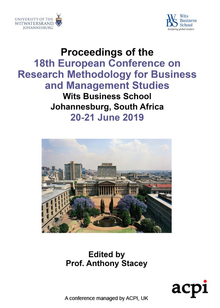 ECRM 2019 PDF - Proceedings of the 18th European Conference on Research Methodology for Business and Management Studies