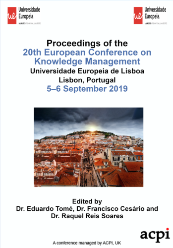 ECKM 2019 - Proceedings of the 20th European Conference on Knowledge Management PRINT VERSION