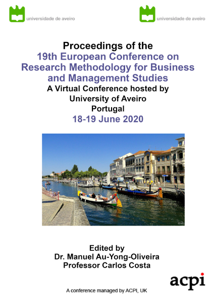  ECRM 2020-Proceedings of the 19th European Conference on Research Methods PRINT VERSION