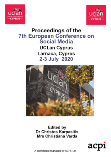 ECSM 2020 PDF Version- Proceedings of the 7th European Conference on Social Media PRINT VERSION