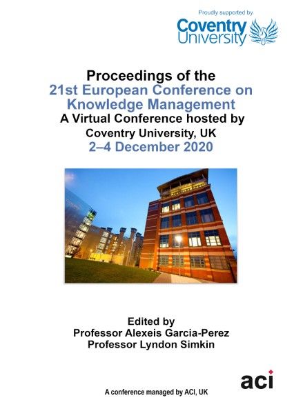 ECKM 2020 - Proceedings of the 21st European Conference on Knowledge Management PRINT VERSION