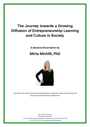 The Journey towards a Growing Diffusion of Entrepreneurship Learning and Culture in Society