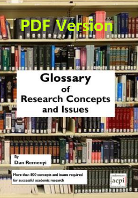A Glossary of Research Concepts and Issues - PDF version