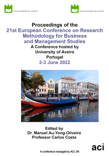 ECRM 2022- Proceedings of the 21st European Conference on Research Methodology for Business and Management Studies