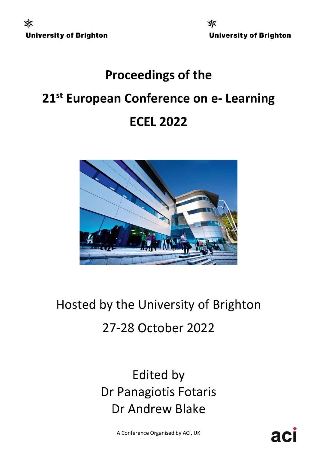 ECEL 2022 Proceedings of the 21st European Conference on eLearning
