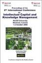 ICICKM 2009 - 6th International Conference on Intellectual Capital, Knowledge Management and Organisational Learning – Montreal, Canada PRINT version