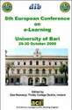 ECEL 2009 - 8th European Conference on eLearning Â– Bari, Italy