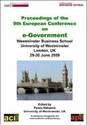 ECEG 2009 - 9th European Conference on eGovernment â€“ London, UK - PRINT version