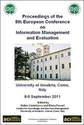 ECIME 2011 - 5th European Conference on Information Management and Evaluation - Como, Italy. PRINT version