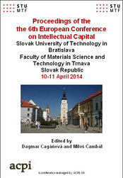 <!--094-->ECIC 2014 6th European Conference on Intellectual Capital ECIC 2014 PRINT version