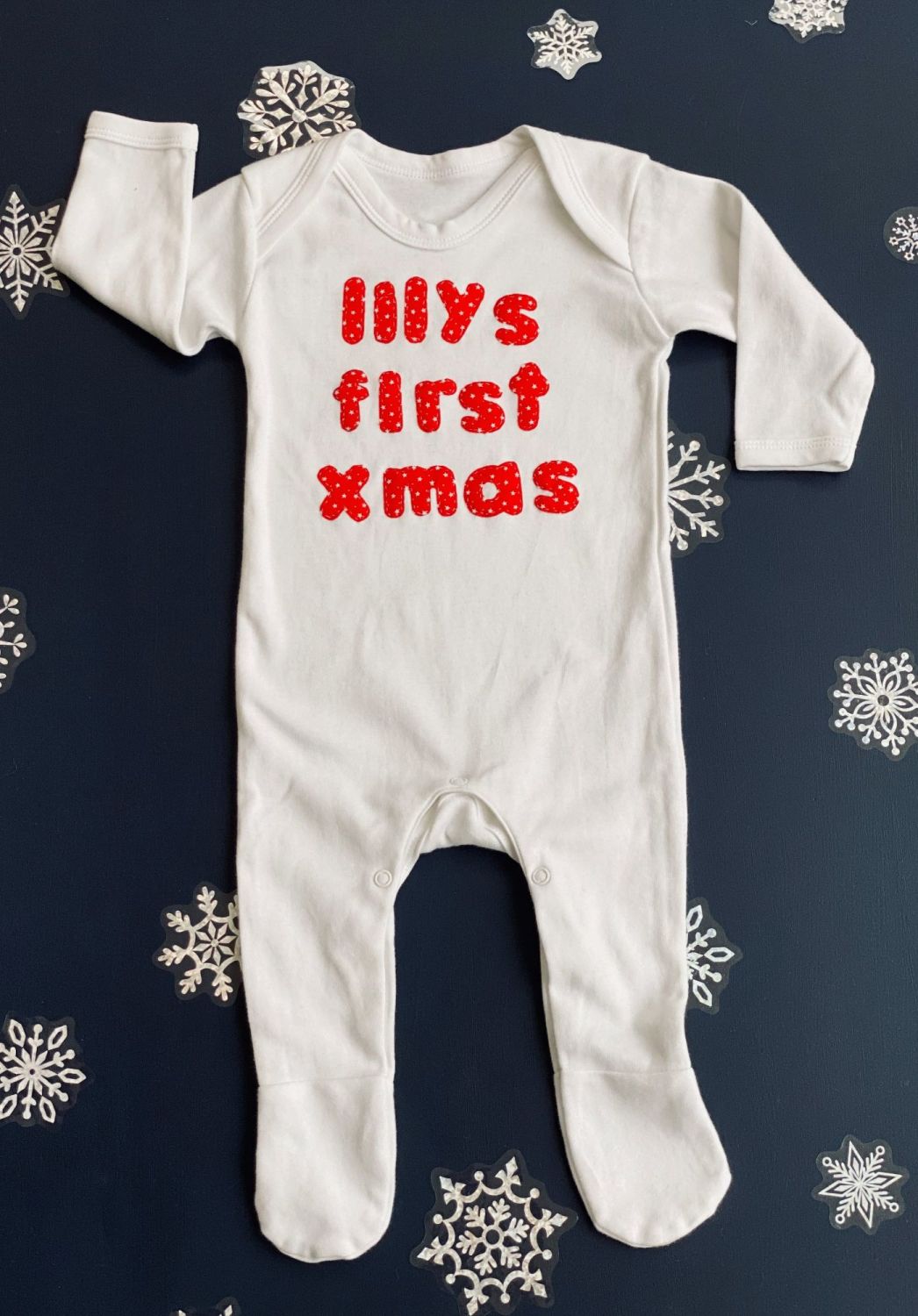 Personalised First Xmas Rompersuit