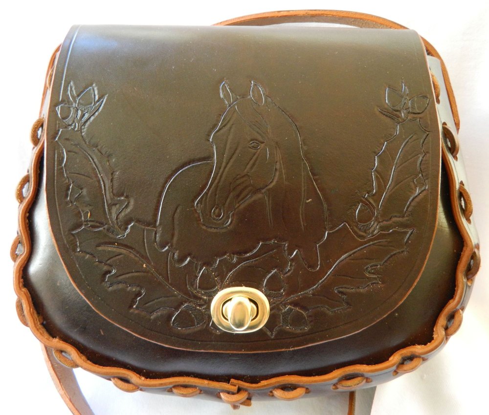 leather saddle purse