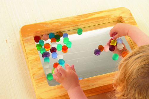Wood Effect Softie Mirror Tray