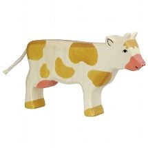 Cow, standing, brown - Holztiger