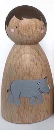 Peg Doll, Endangered Animals - Rhino