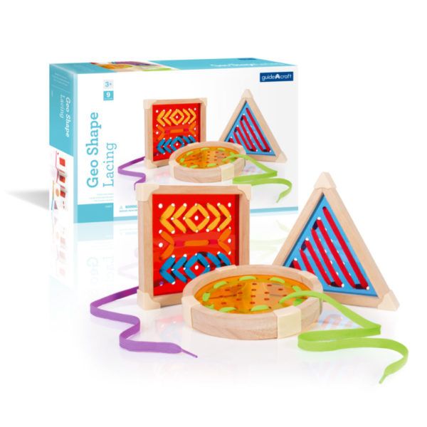 Guidecraft Geo Shape Lacing
