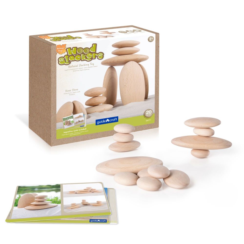 Guidecraft Wood Stackers - River Stones