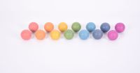 Rainbow Wooden Balls - PK 14