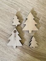 Wooden Christmas Trees x 4
