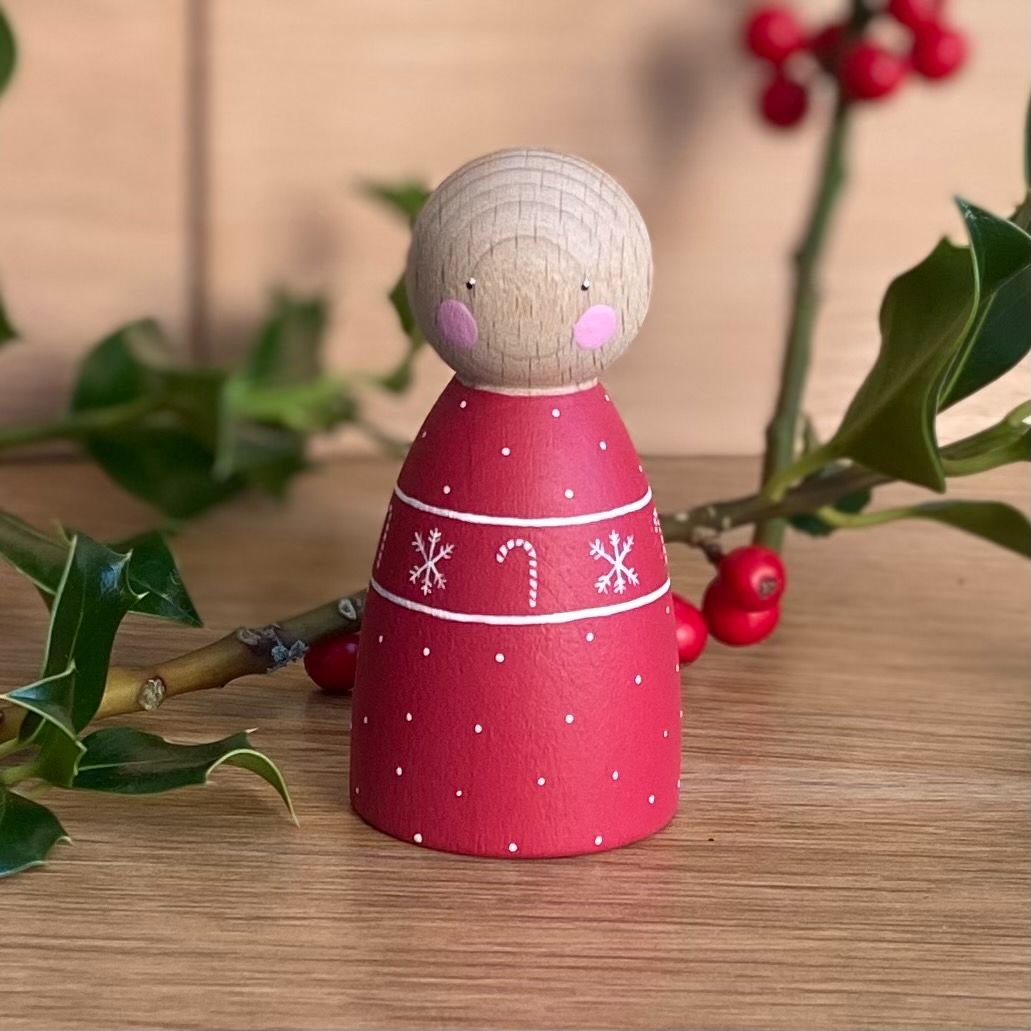 Peg Doll, Christmas Collection - Christmas Jumper Melodie 